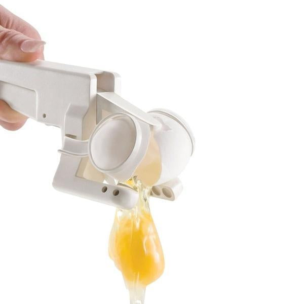 Plastic Handheld Egg Cracker With Separator - Color: Mix