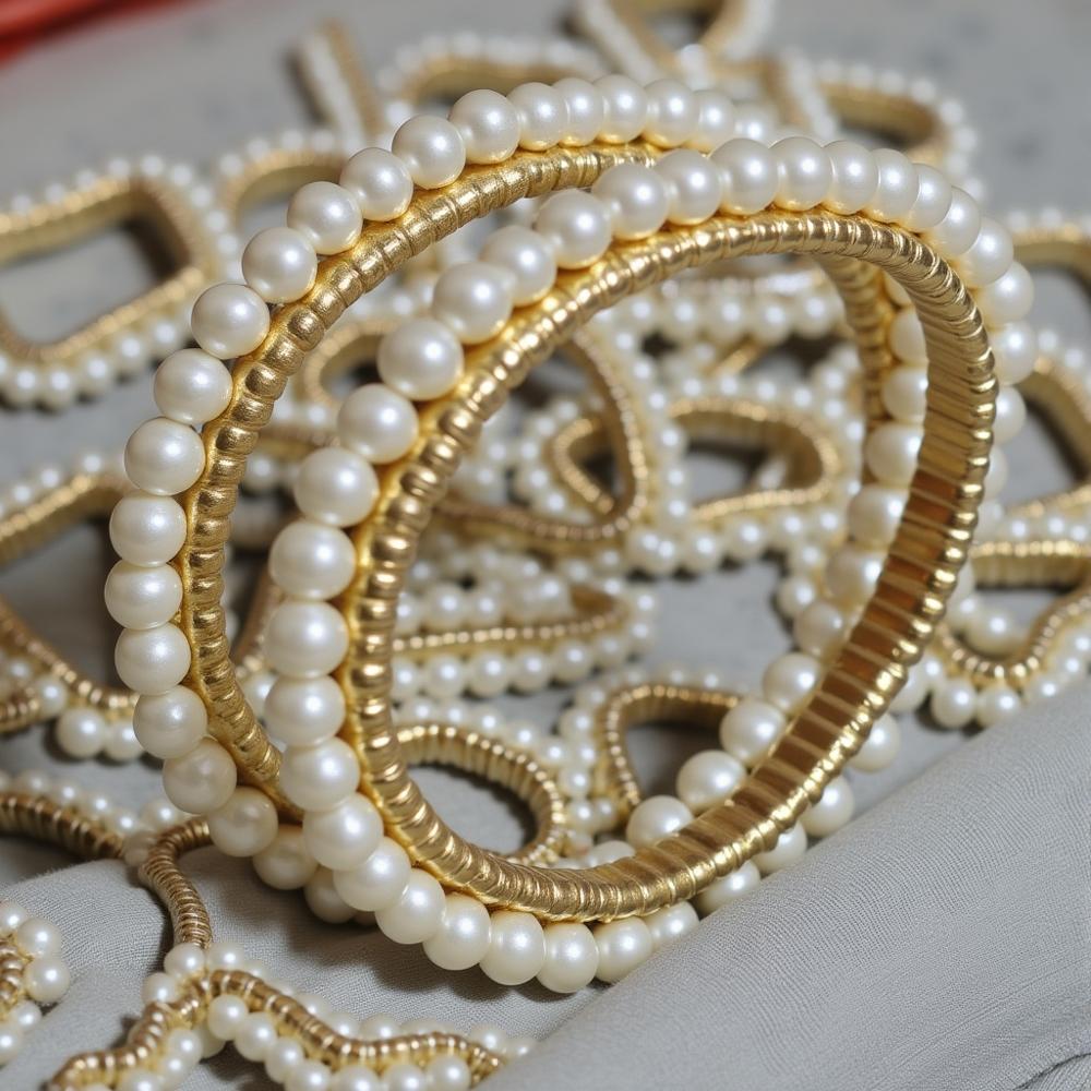 pearl sqaure bangle ghota