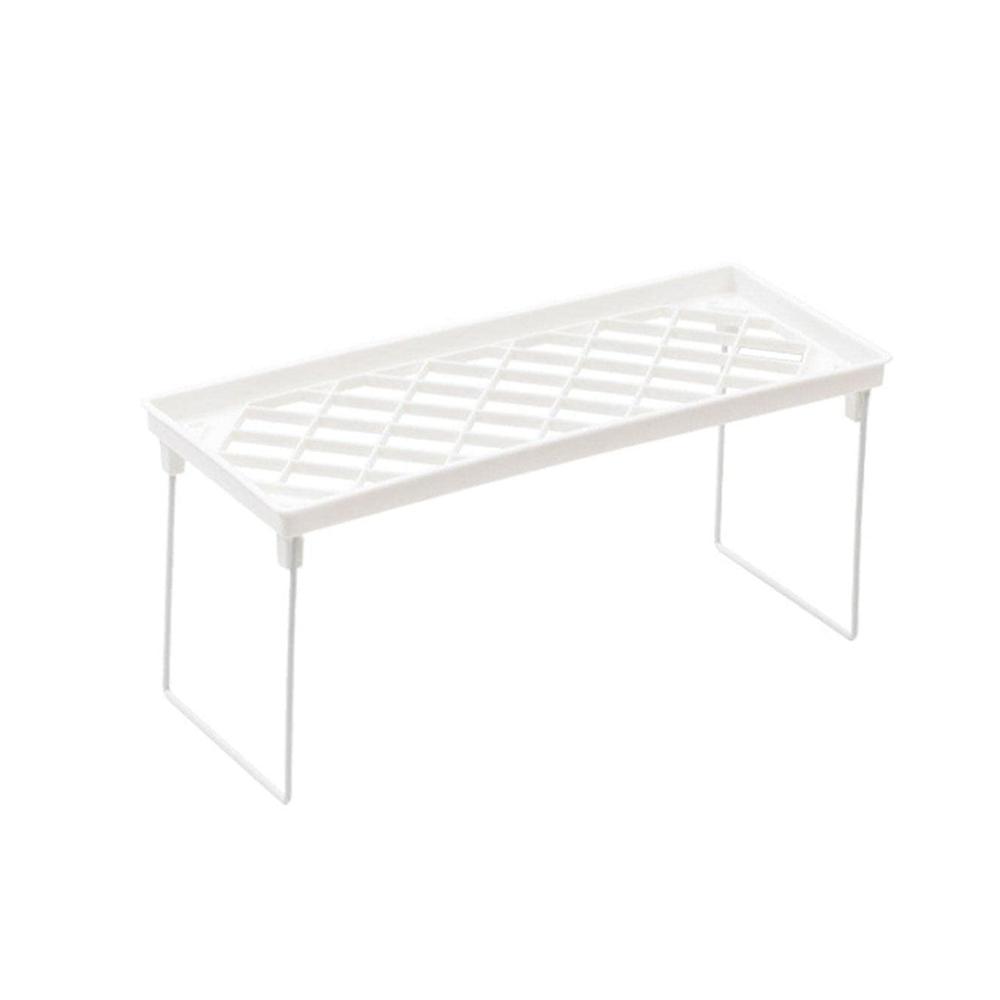 Folding Storage Organizer Stack Shelf Rack (1 Pc) - Color: Mix
