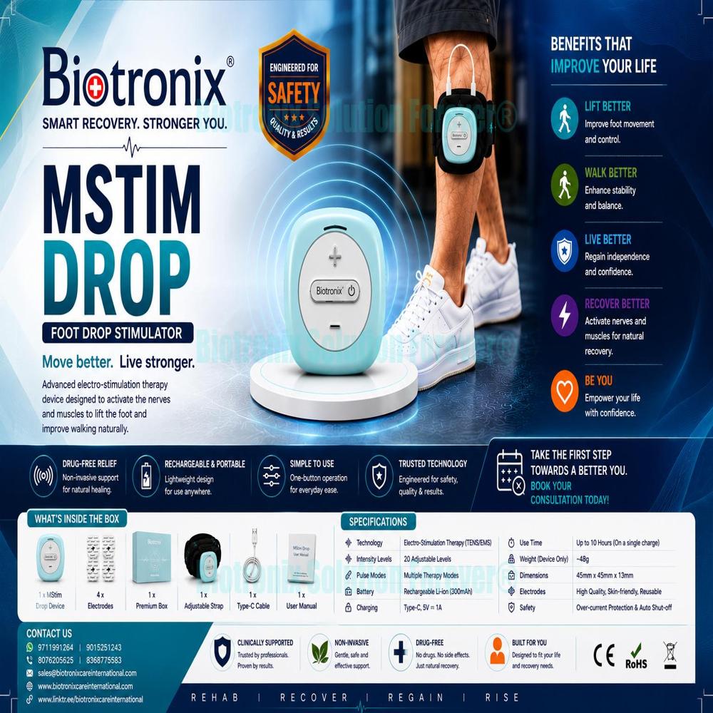 Smart Portable Neuro Stimulation Device for Foot Drop Therapy