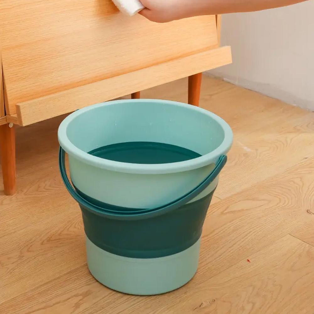 Water Bucket Folding High Capacity Foldable Hanging With Handle Bathroom Products - Color: Mix