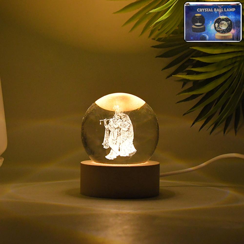 3D Crystal Ball lamps for Bedroom 3D Lamps for Home Decoration 3D Crystal Ball Night Light Gifts for Women Gifts for Men Room Decor Items for Bedroom for Friend and Family(1 Pc)