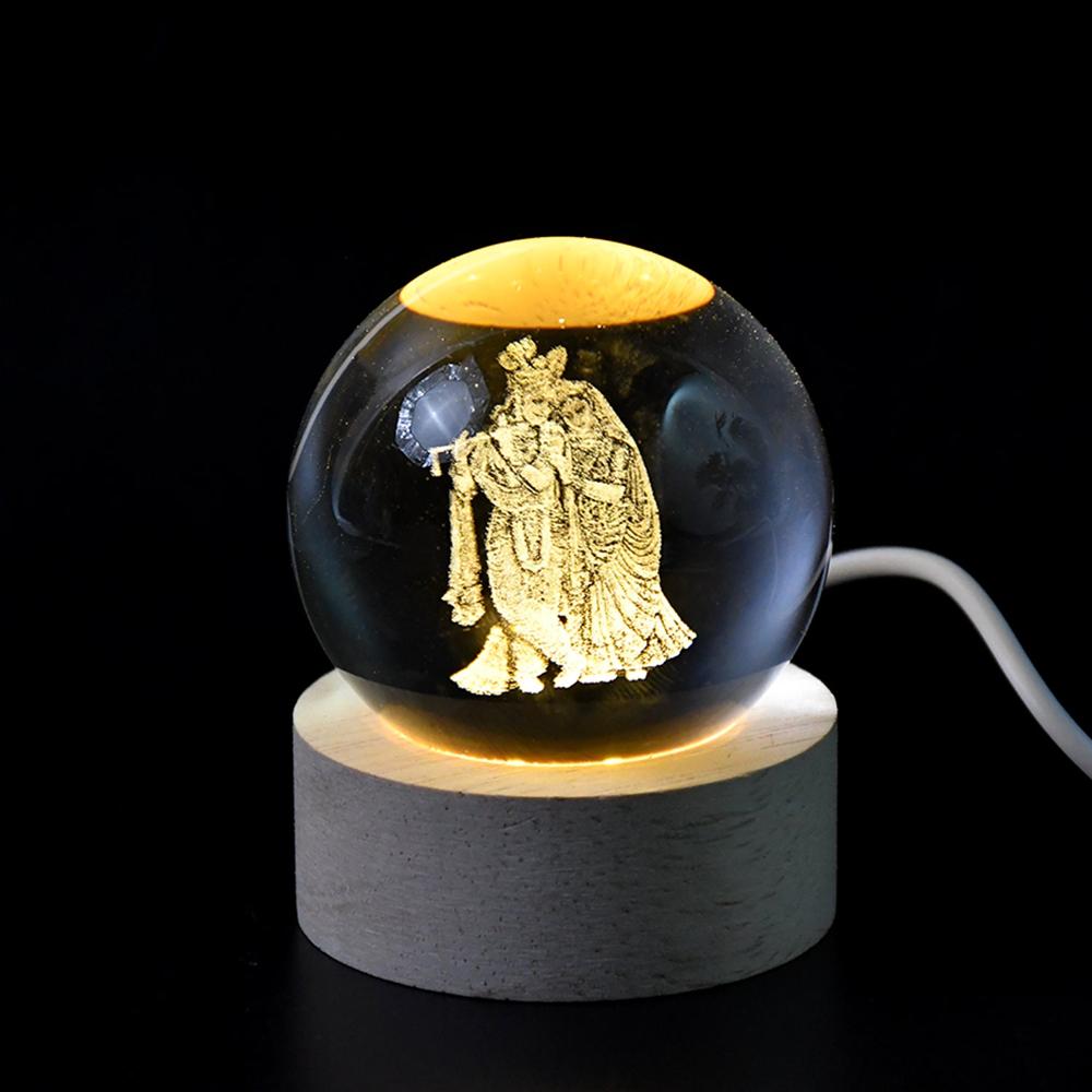 3D Crystal Ball lamps for Bedroom 3D Lamps for Home Decoration 3D Crystal Ball Night Light Gifts for Women Gifts for Men Room Decor Items for Bedroom for Friend and Family(1 Pc)