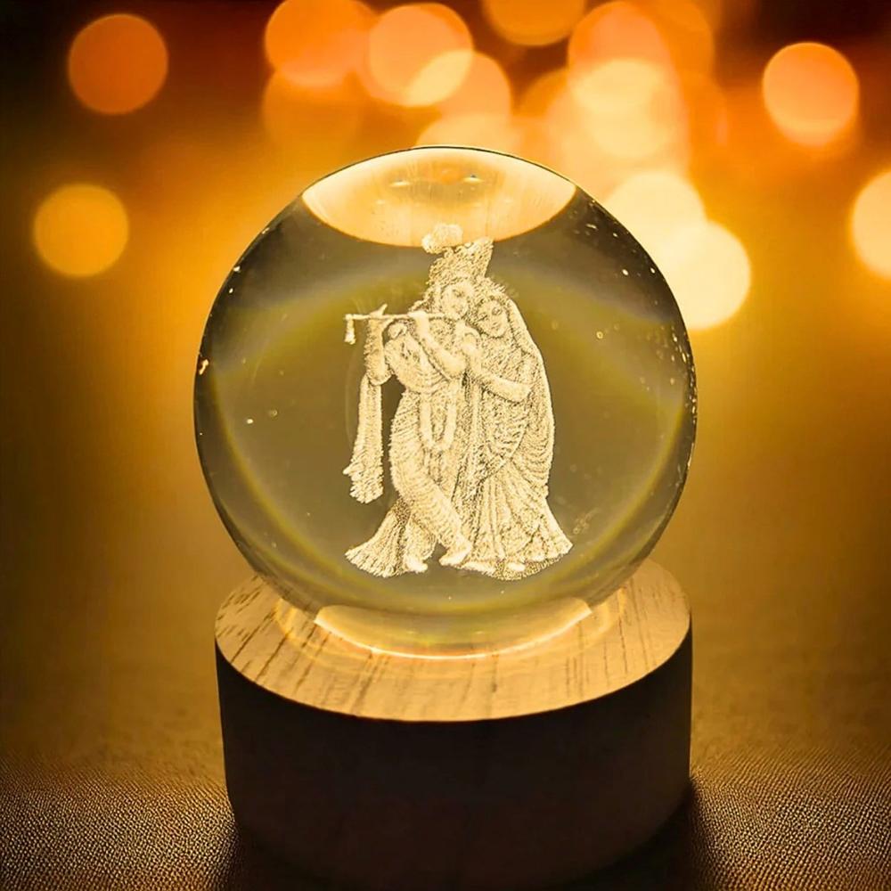 3D Crystal Ball lamps for Bedroom 3D Lamps for Home Decoration 3D Crystal Ball Night Light Gifts for Women Gifts for Men Room Decor Items for Bedroom for Friend and Family(1 Pc)