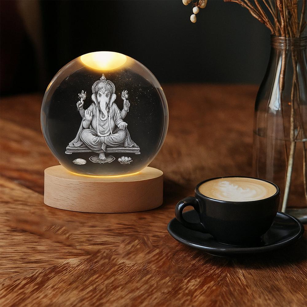 3D Crystal Ball lamps for Bedroom 3D Lamps for Home Decoration 3D Crystal Ball Night Light Gifts for Women Gifts for Men Room Decor Items for Bedroom for Friend and Family(1 Pc)