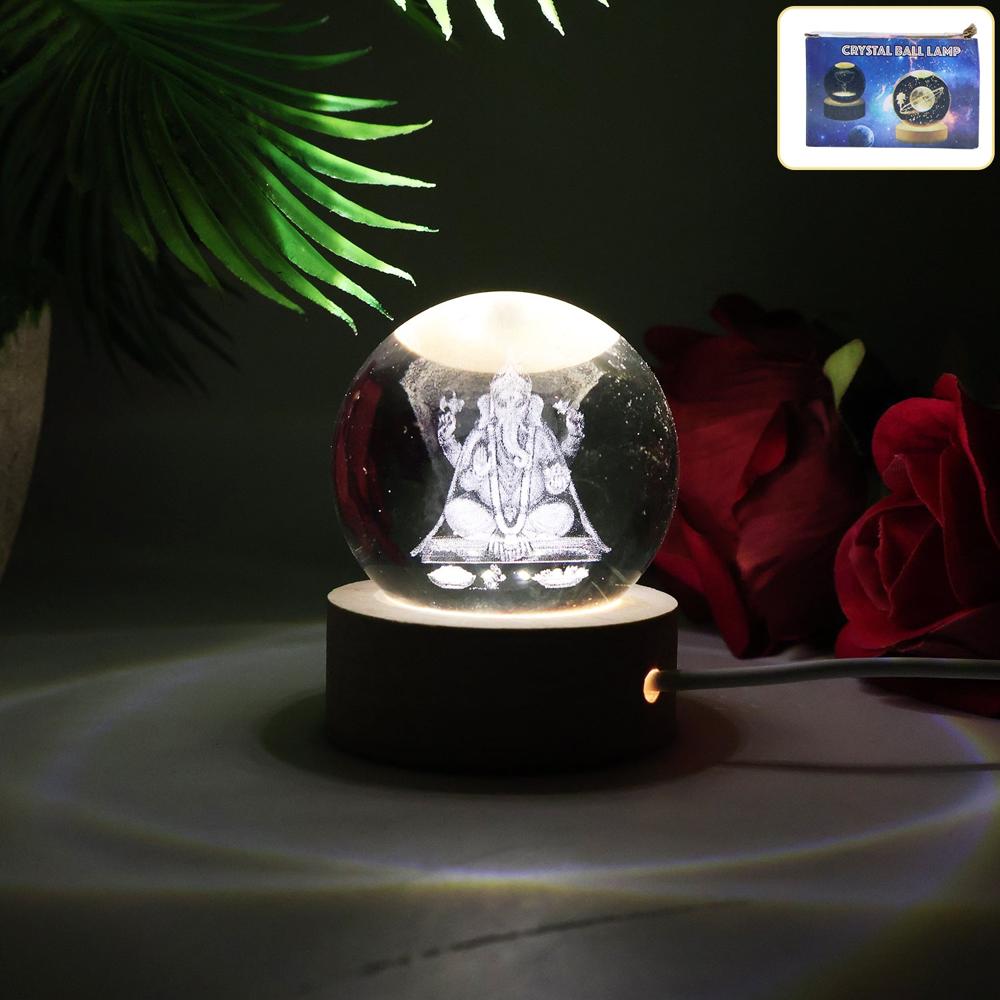 3D Crystal Ball lamps for Bedroom 3D Lamps for Home Decoration 3D Crystal Ball Night Light Gifts for Women Gifts for Men Room Decor Items for Bedroom for Friend and Family(1 Pc)