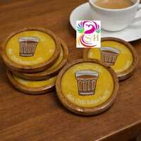 Wooden Coaster - Color: Natural Brown Wood