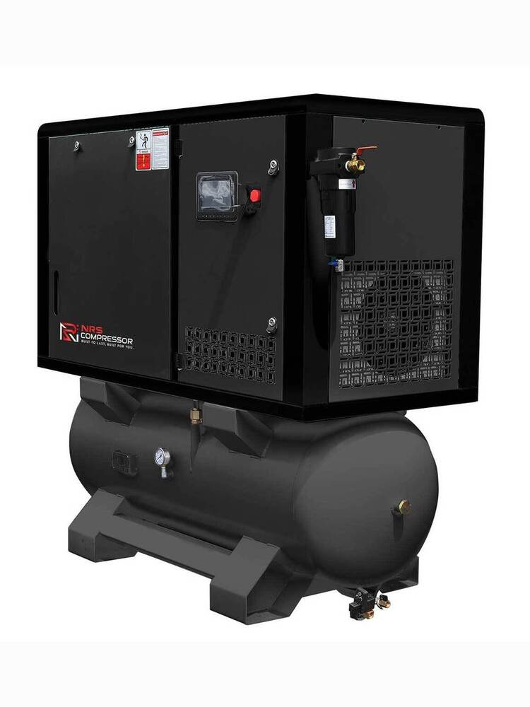 Tank Mounted With Dryer And Filters Screw Air Compressor