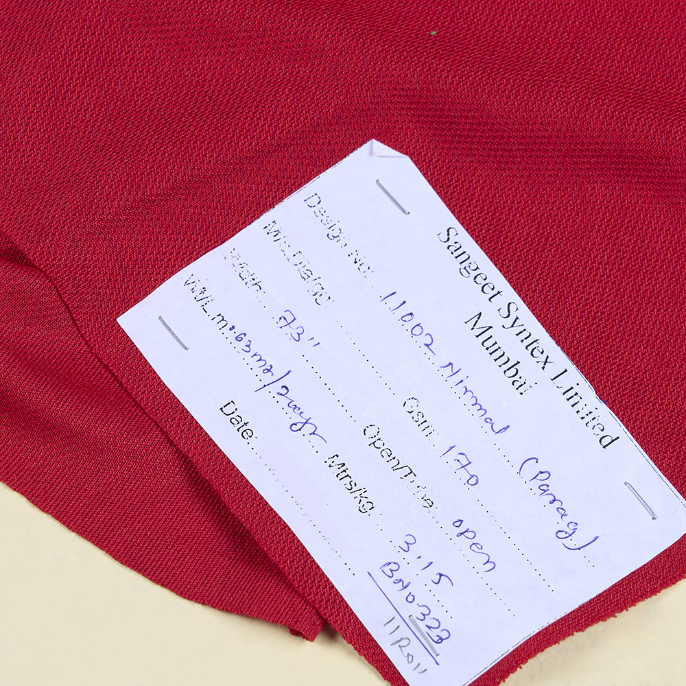 FK11002 170GSM Red Nirmal Knit Fabrics