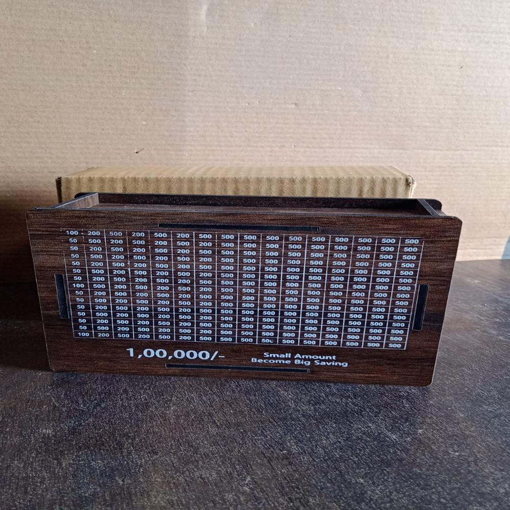 Wooden Money / Piggy Bank, Money Box (1 Pc / Pen Not Included)