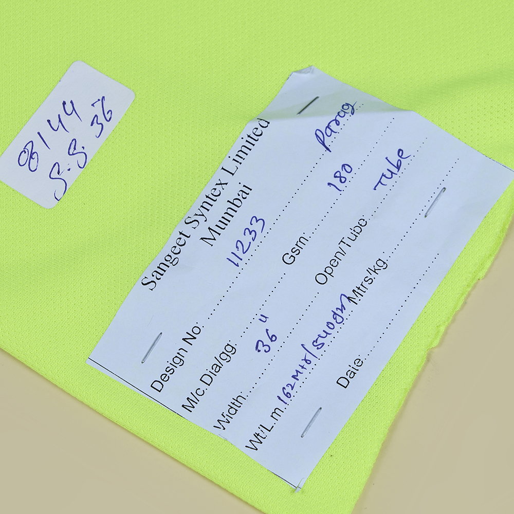 FK11233 180GSM Neon Green Premium Dot Knit Fabrics