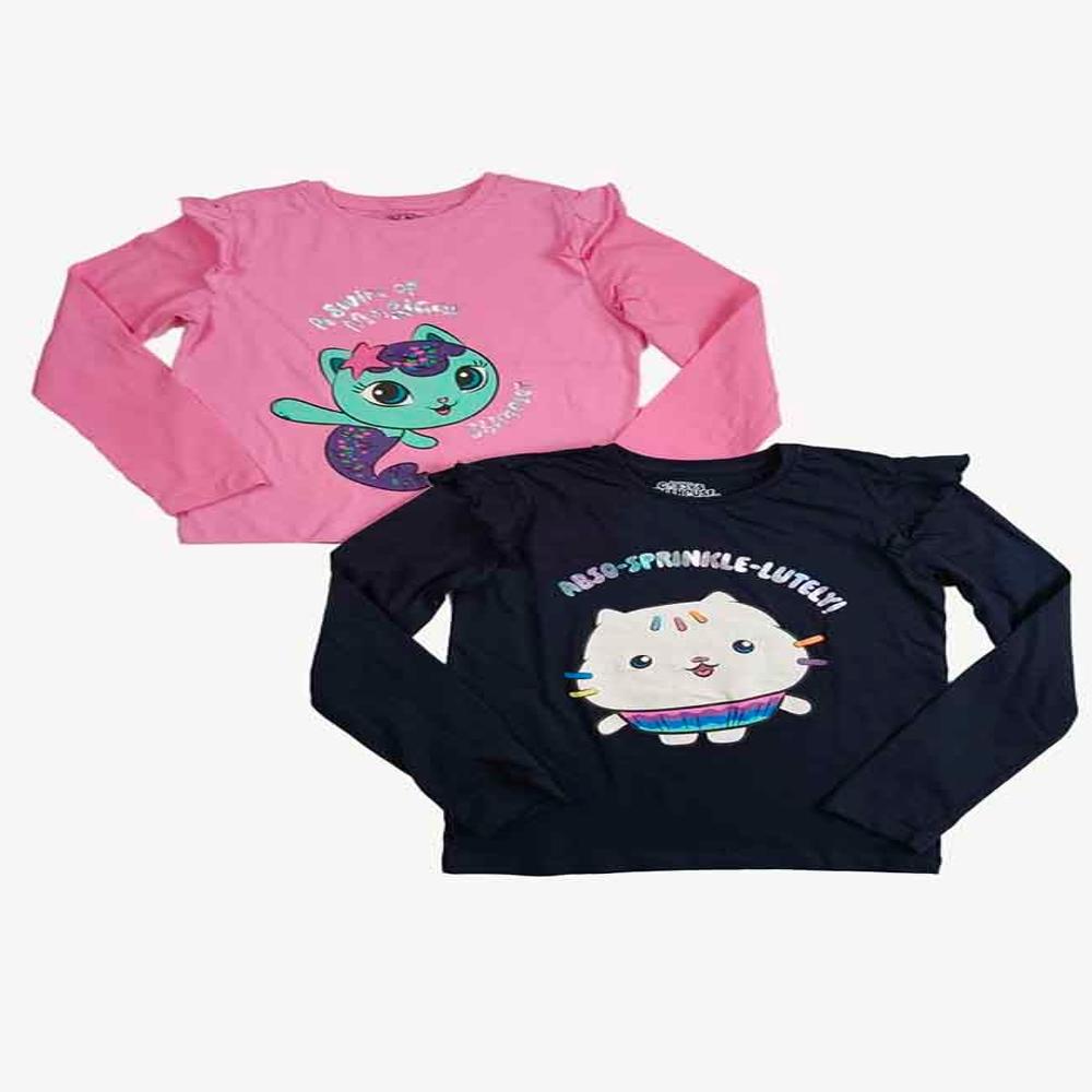 Gabby's Dollhouse Girls Long Sleeve Printed T-Shirts