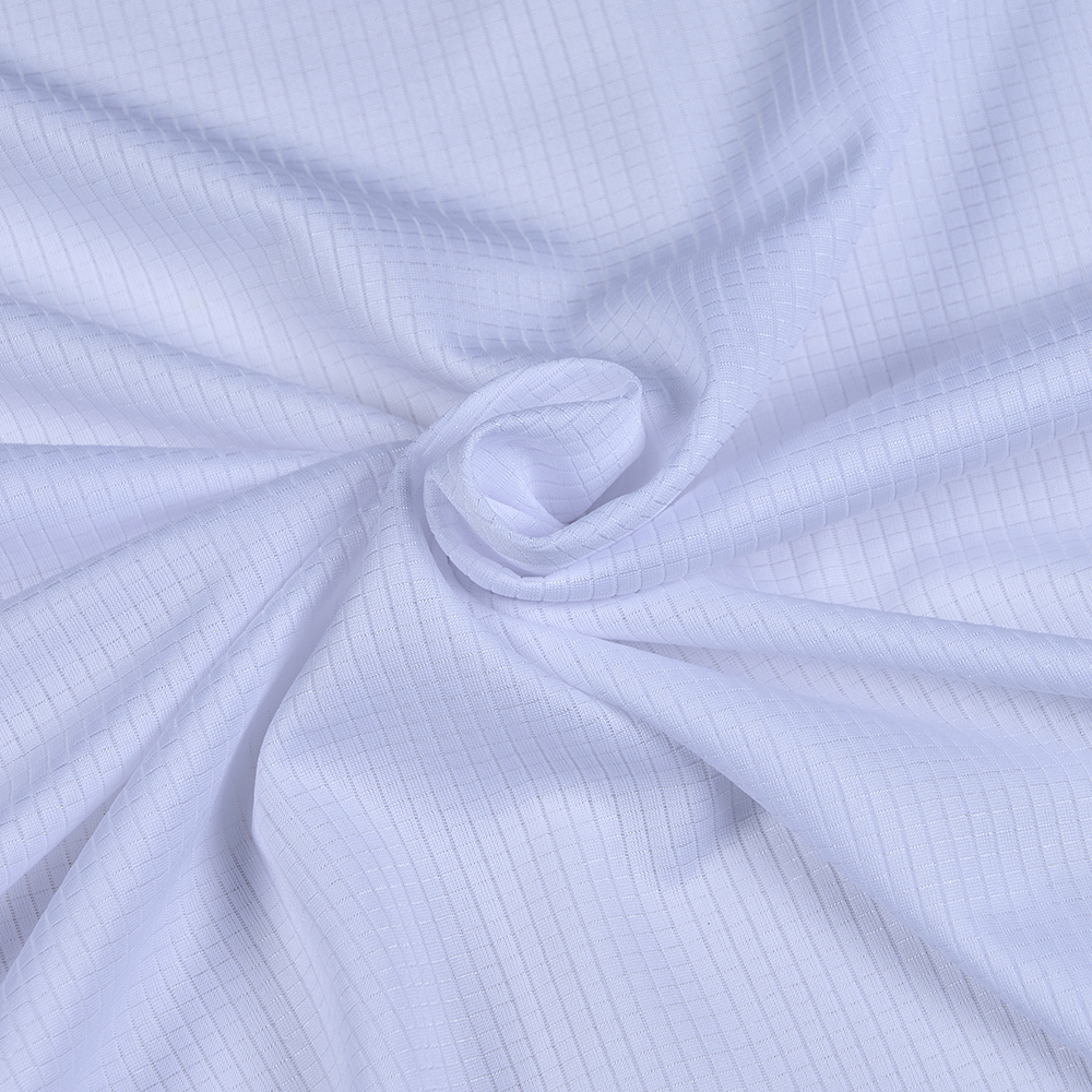 FK11247 140GSM White Check Fabrics