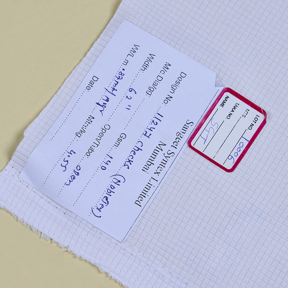 FK11247 140GSM White Check Fabrics
