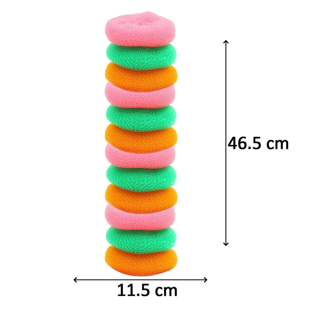 Plastic Scrubber Round Nylon Scrubbers (Pack of 12)
