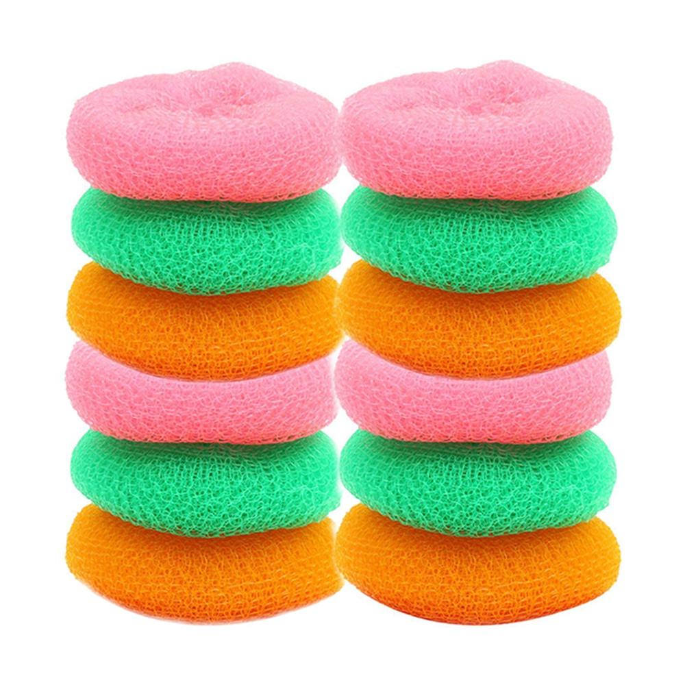 Plastic Scrubber Round Nylon Scrubbers (Pack of 12)