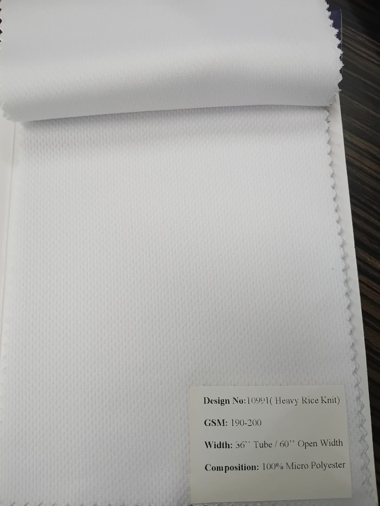 10991 200GSM Heavy Rice Knit Polyester Fabrics