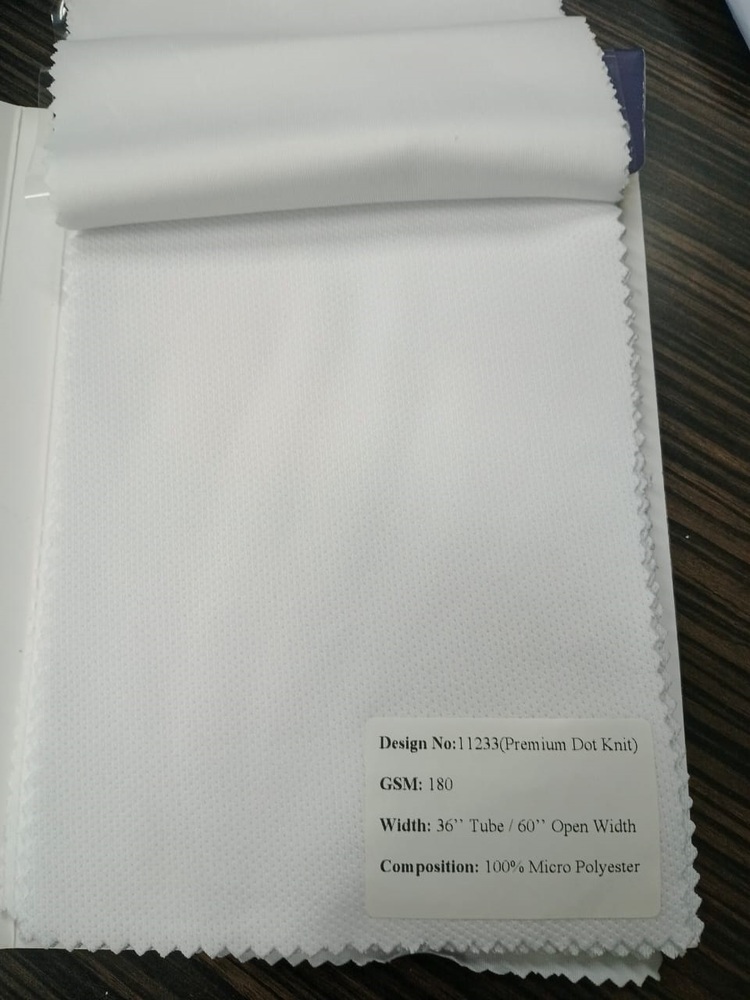 11233 180GSM Premium Dot Knit Polyester Fabrics