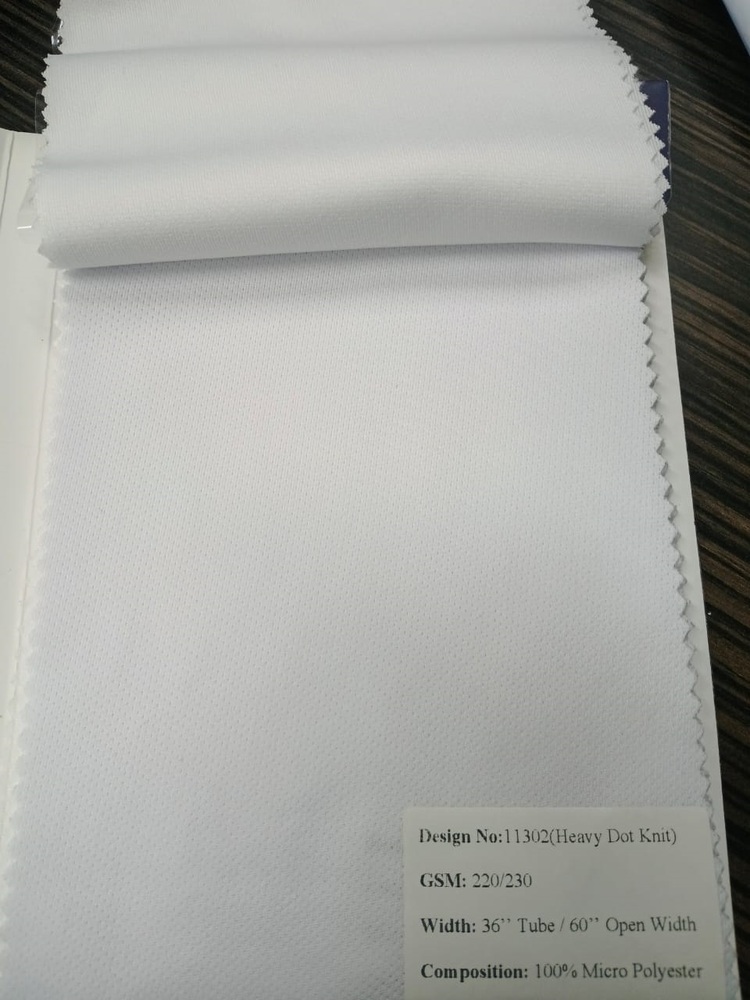 11302 230GSM Heavy Dot Knit Polyester Fabrics
