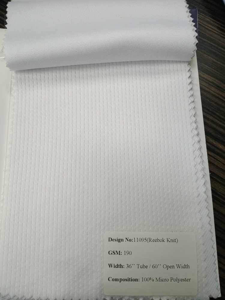 11095 190GSM Reebok Knit Polyester Fabrics