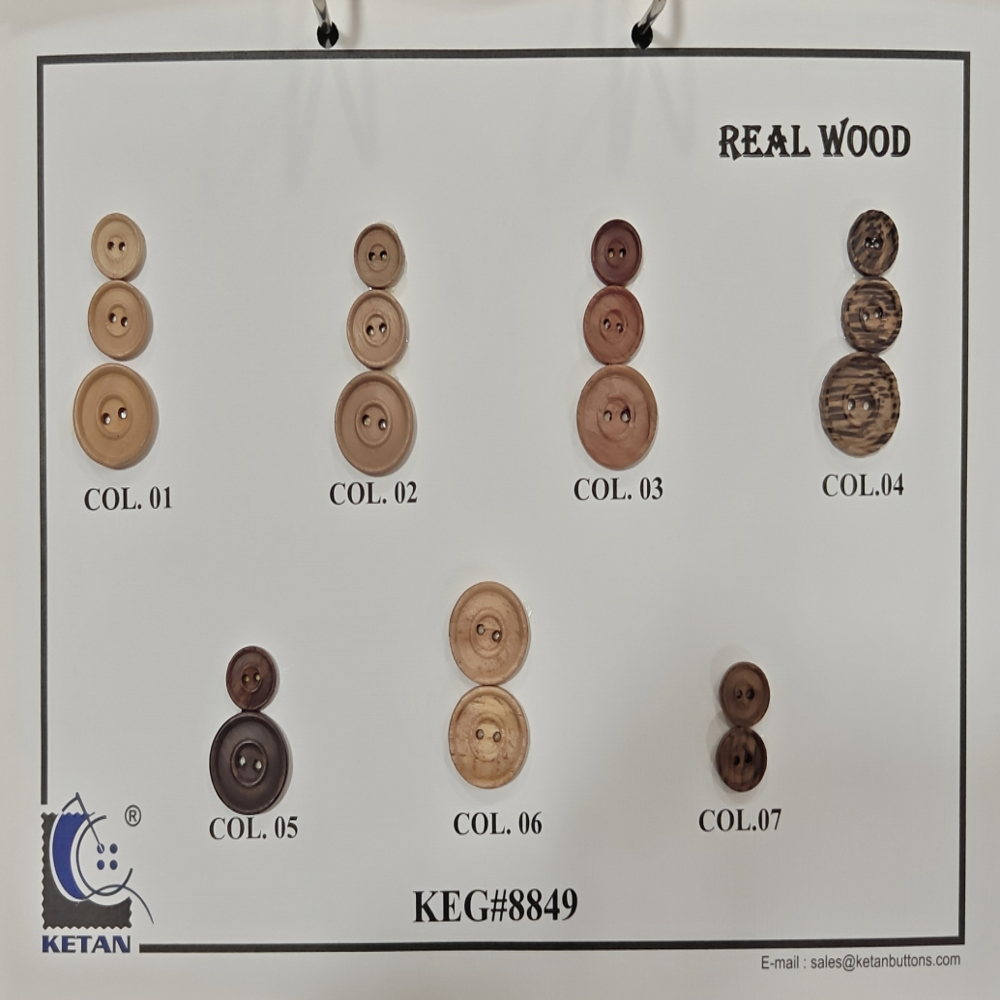 Wooden Button - Brown Bamboo, Round Shape With 2/4 Holes, Available In Various Sizes | Ideal For Crafting And Sewing Projects