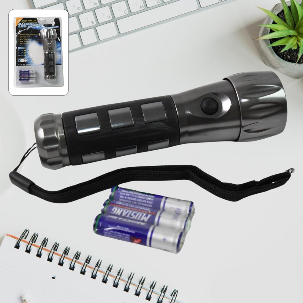 Aluminium Led/Xenon Rubber Grip Handtourch (3*1.5V Aaa Batteries / Not Included) - Color: Mix