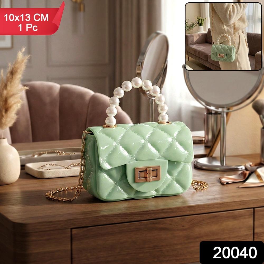 Elegant Quilted Mini Handheld & Sling Fashion Handbag (1 PC)