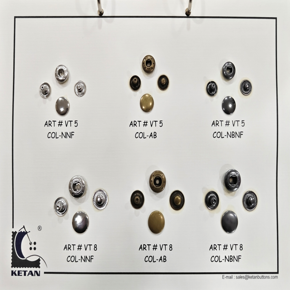 Metal Snap Buttons - Shape: Round