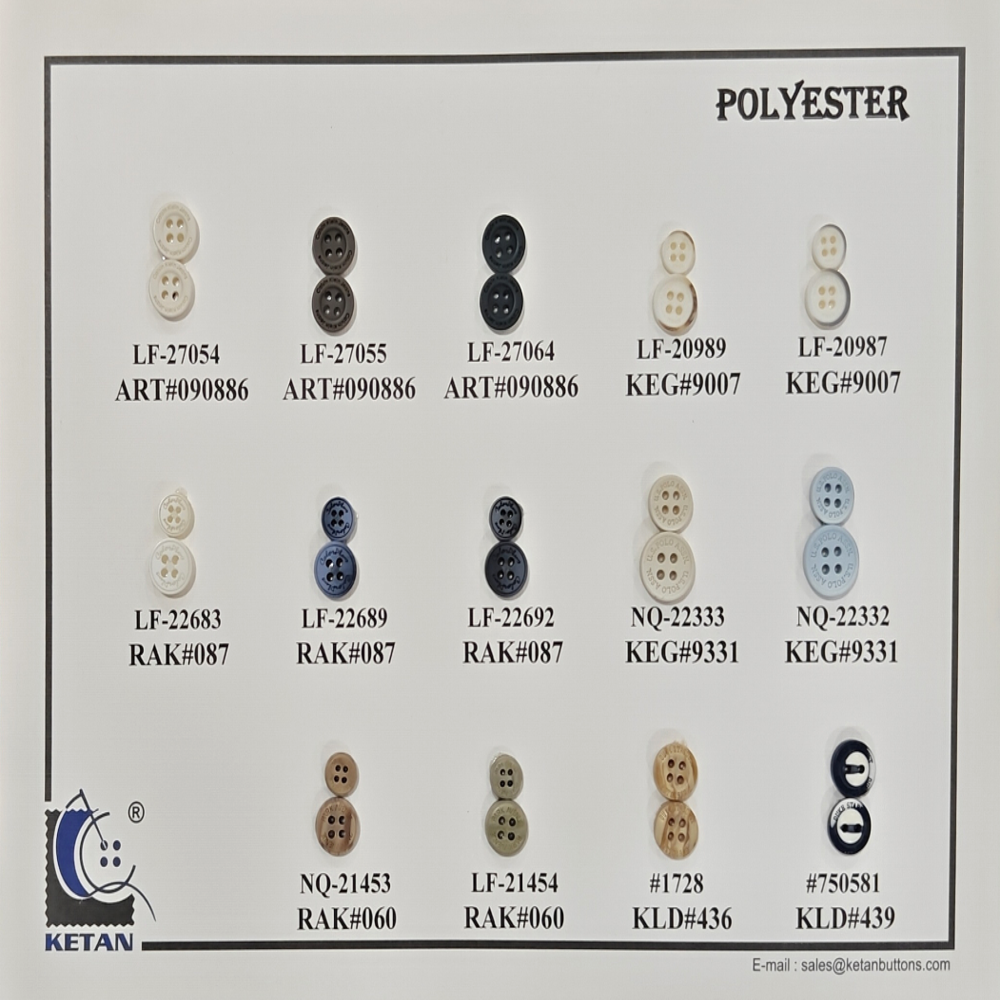 Solid Polyester Buttons