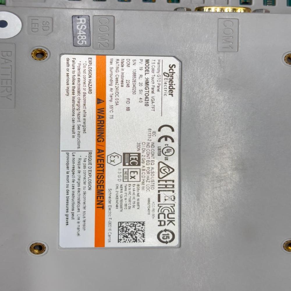 SCHNEIDER ELECTRIC HMIGTO4310 HARMONY GTO PANEL