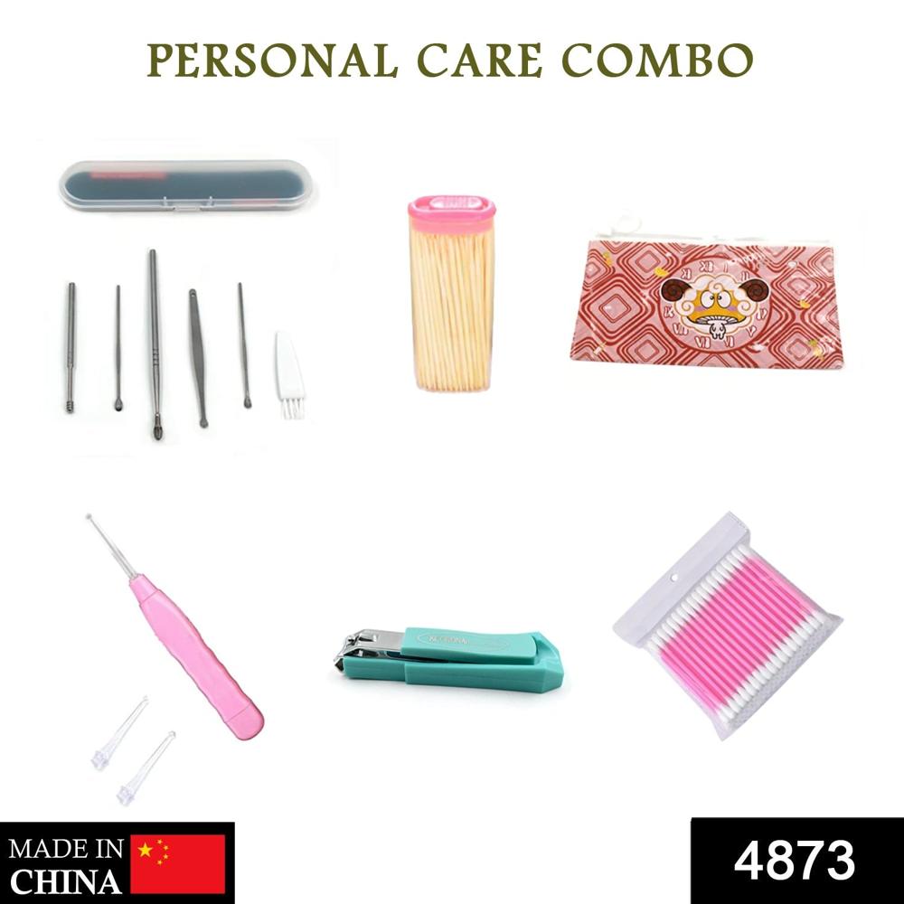 6Pcs Personal Care Combo In Zip Printed Pouch Bag - Color: Mix