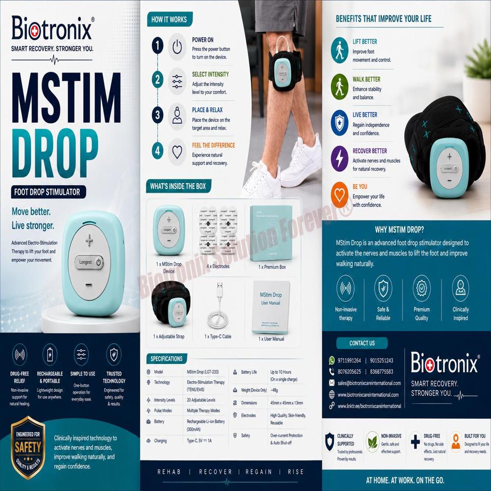 Smart Neuro Recovery Device for Foot Drop Walking Assistance