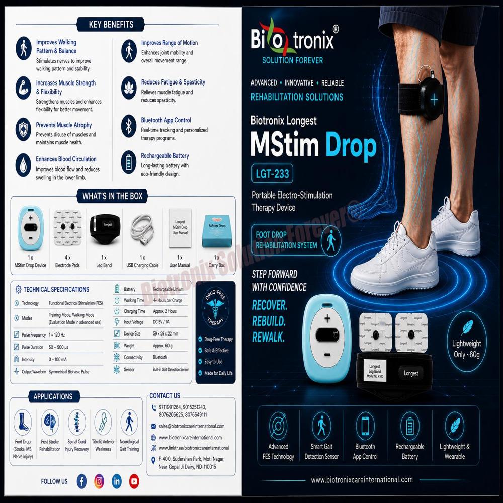 Smart Neuro Recovery Device for Foot Drop Walking Assistance