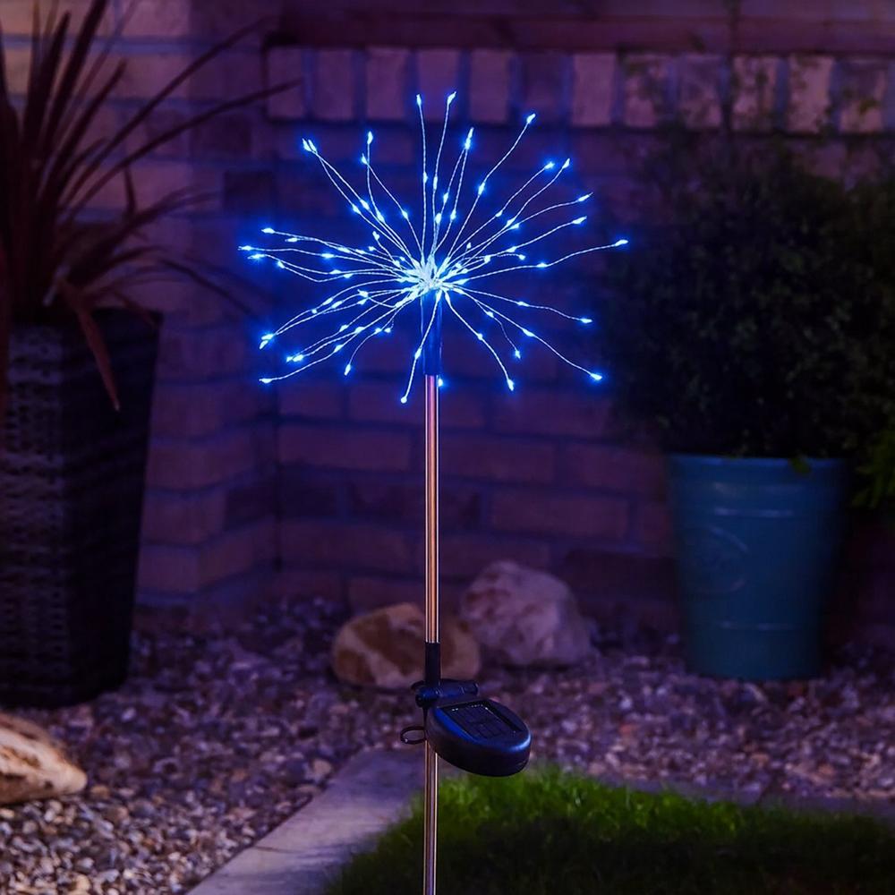 Solar Firework Led Garden Stake Light - (1 Pc) - Color: Mix