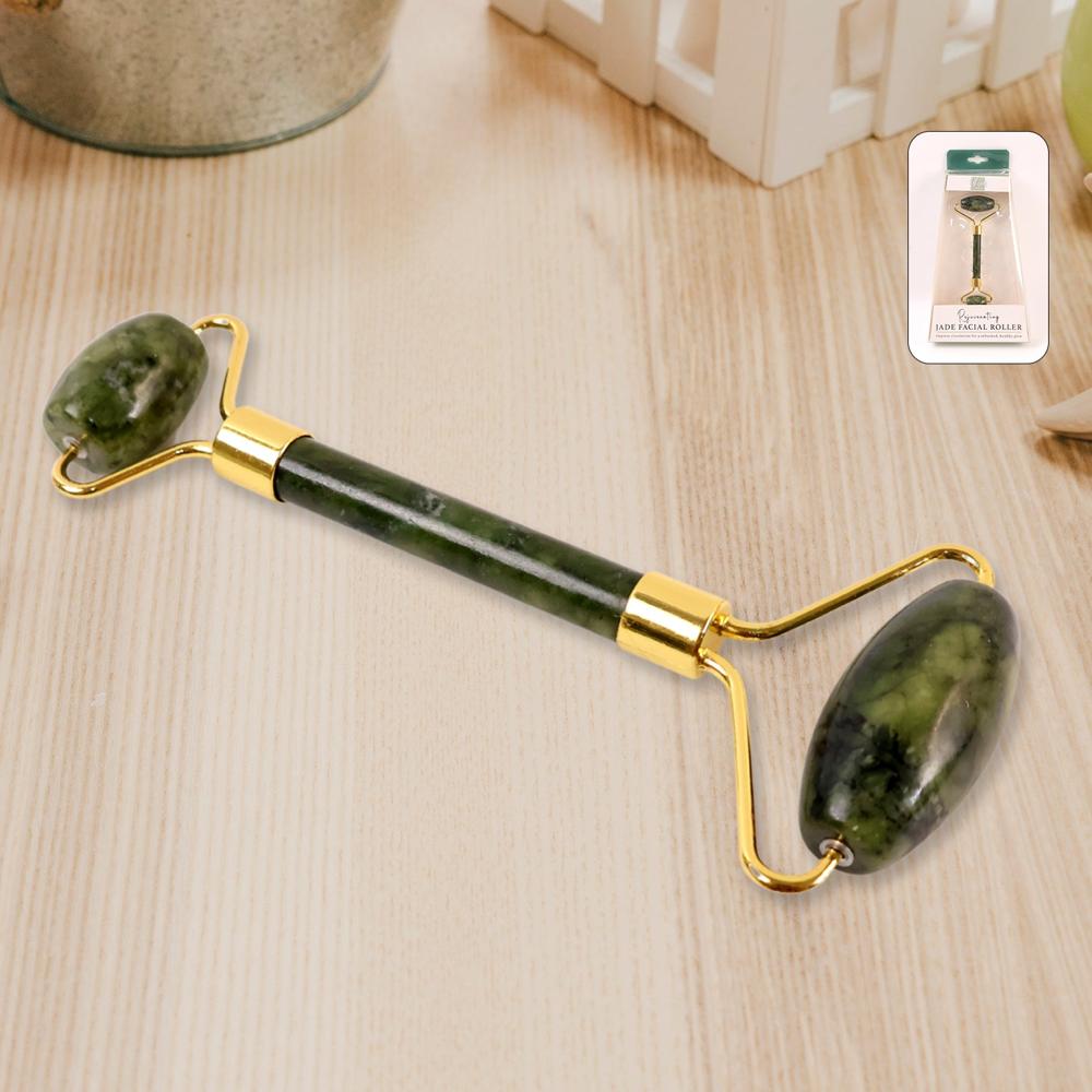 Dual-Headed Jade Facial Massage Roller (1 Pc) - Color: Mix