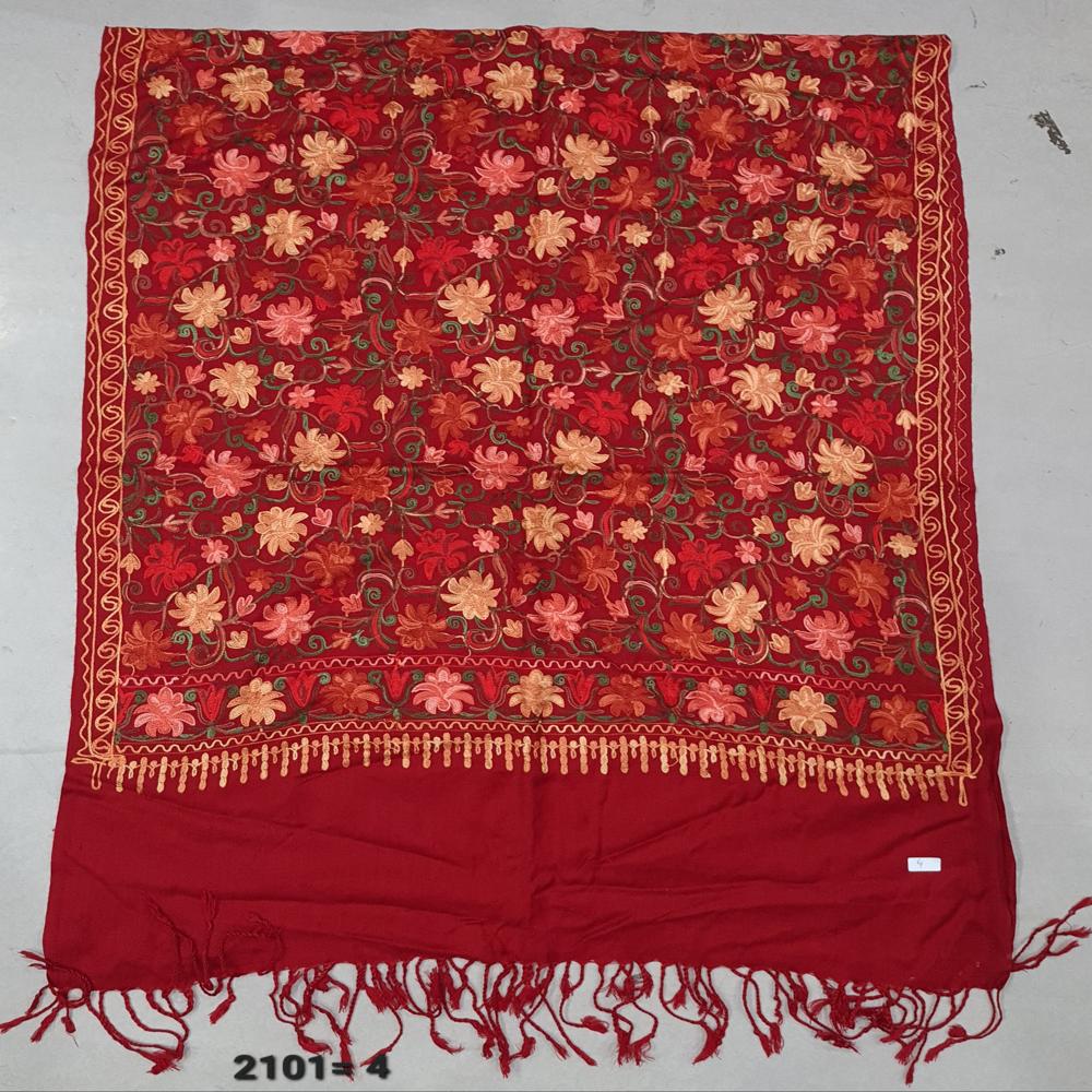 Wool Blended Aari Work Stoles