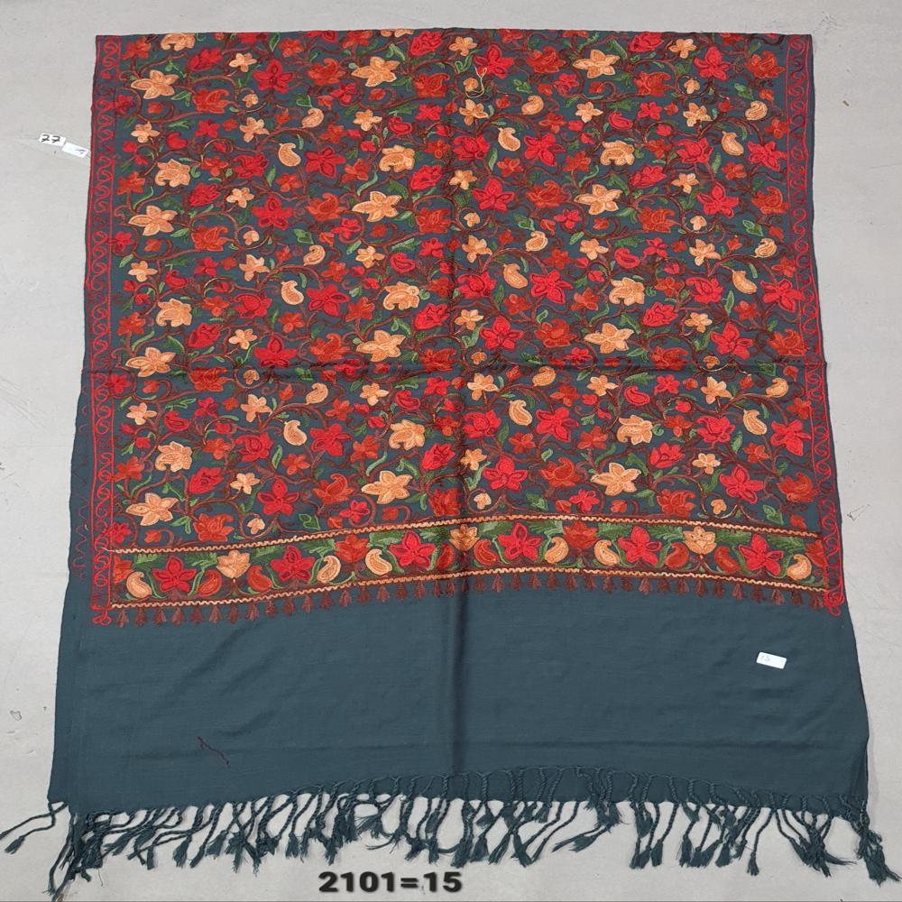 Wool Blended Aari Work Stoles