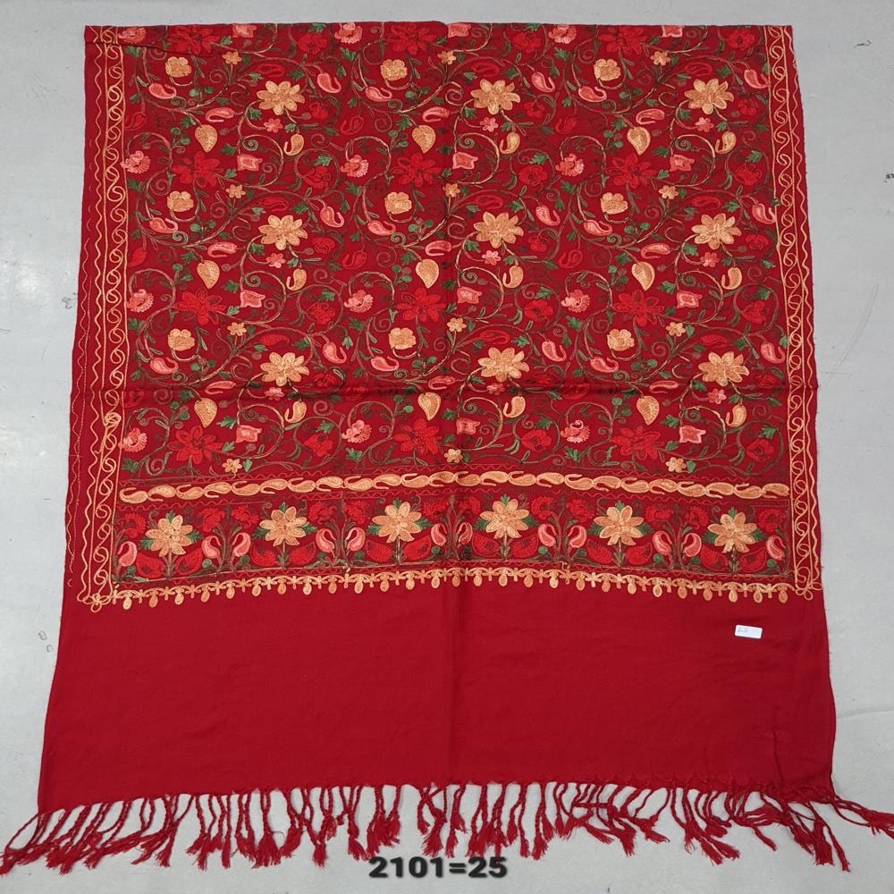 Wool Blended Aari Work Stoles