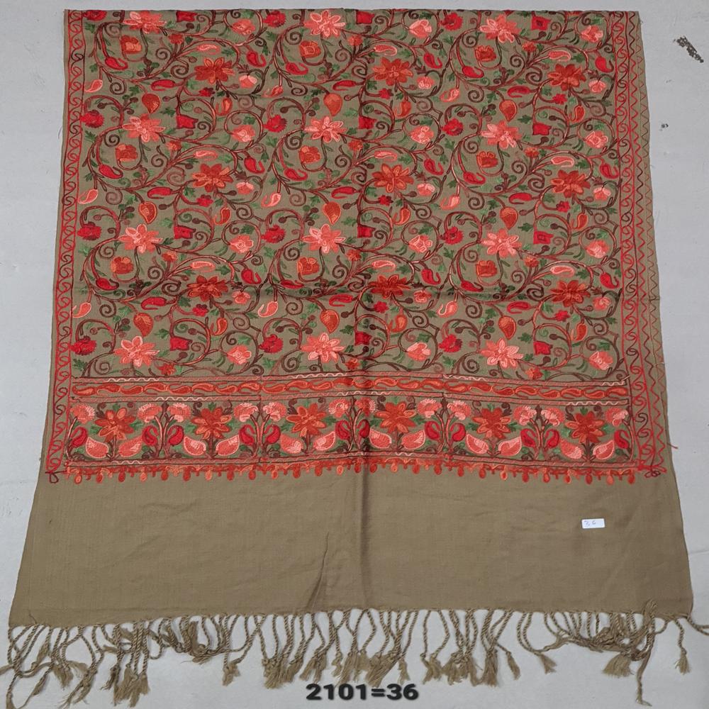 Wool Blended Aari Work Stoles