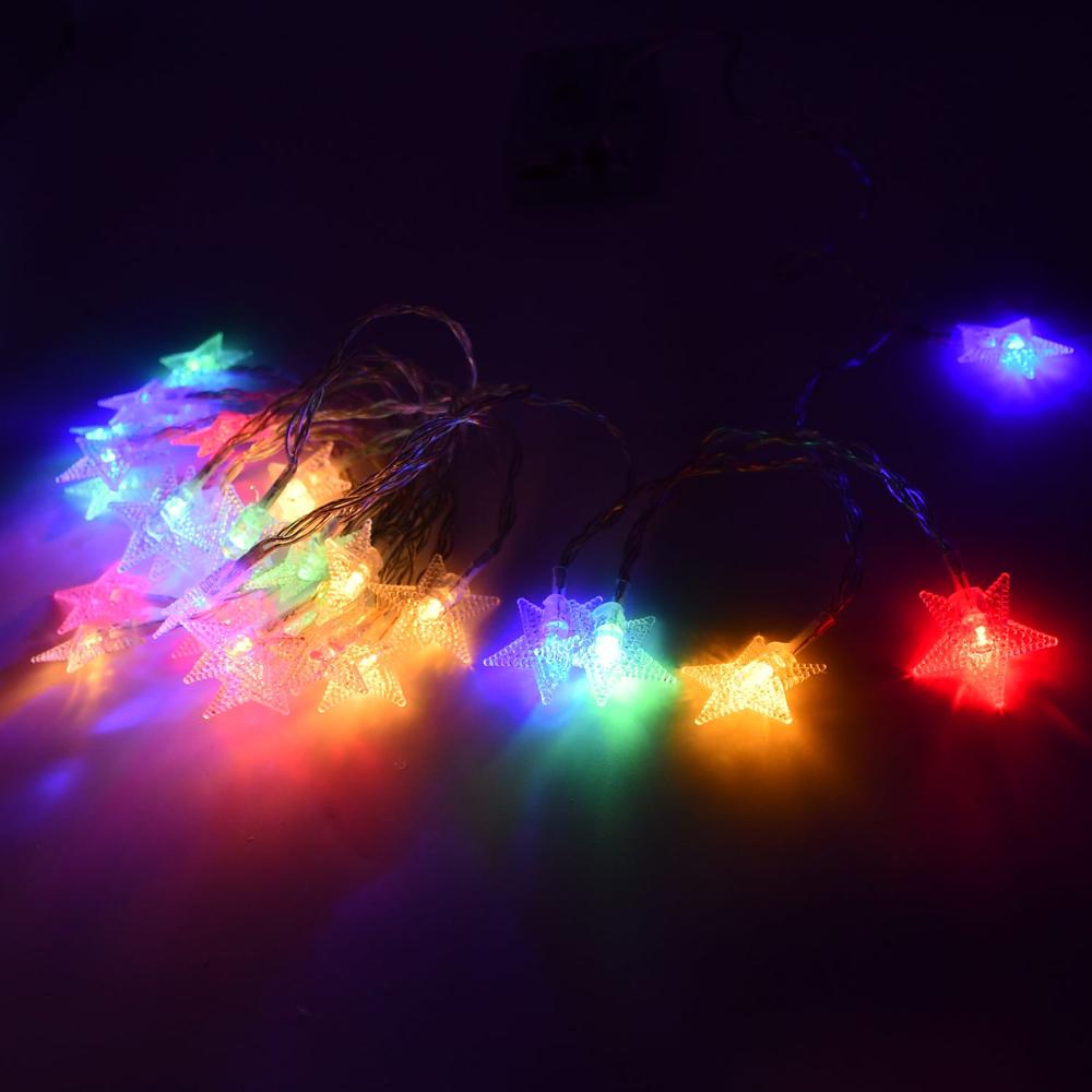 28 LED / Star 3.9 Meter Star Shape Led Light Battery Operated with Flashing Modes for Home Decoration Kids Room Waterproof Diwali & Wedding LED Christmas Light Indoor and Outdoor Light Festival Decoration (Multicolor Battery Not Included 3.9Mtr)