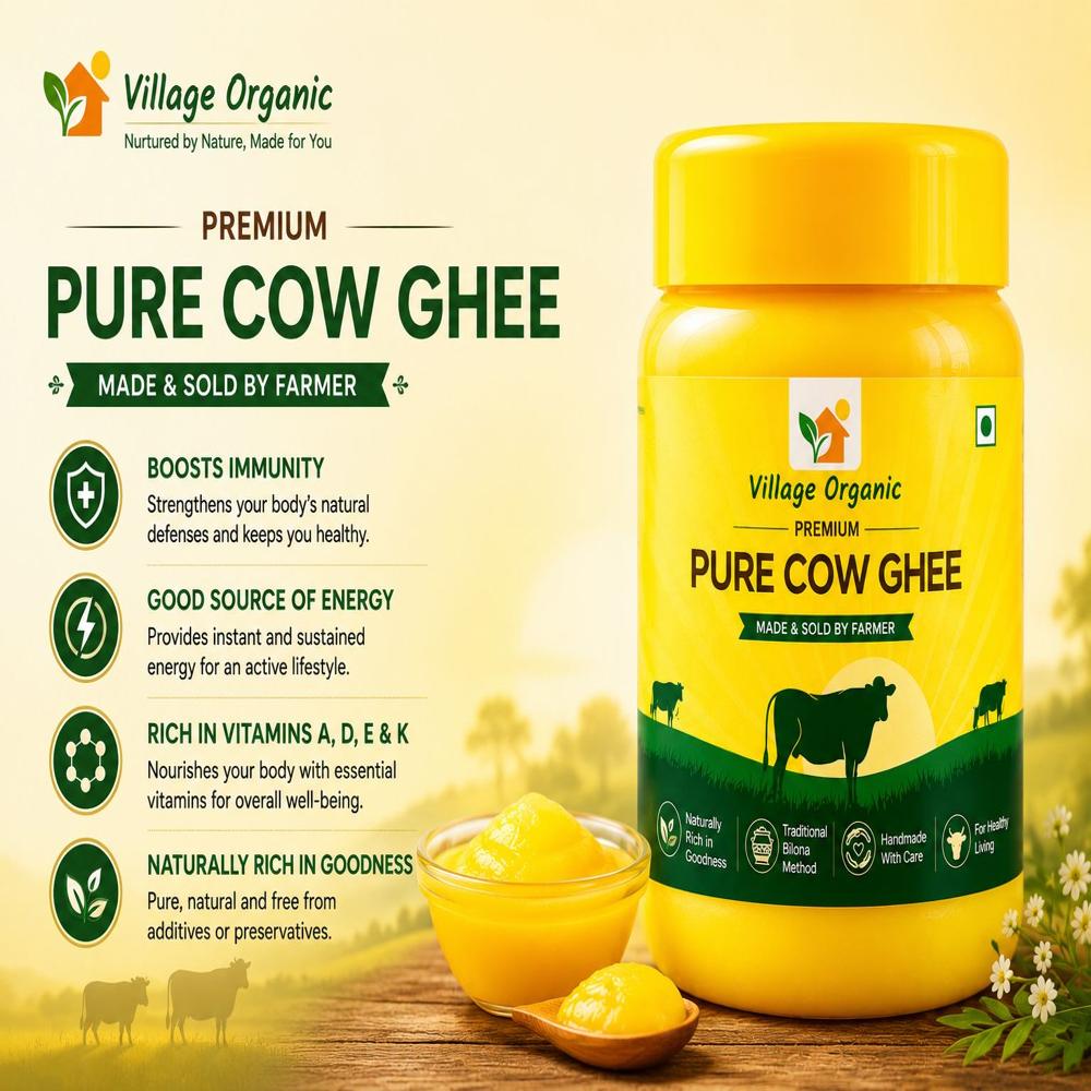 500gm Village Organic Pure Cow Ghee