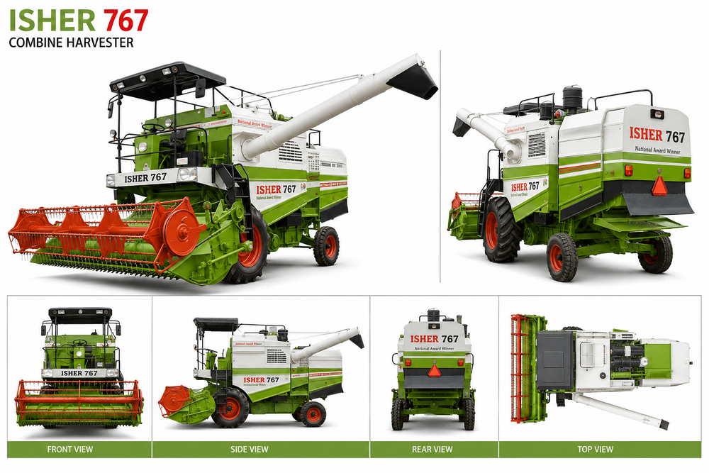 Self Model Isher Combine Harvester