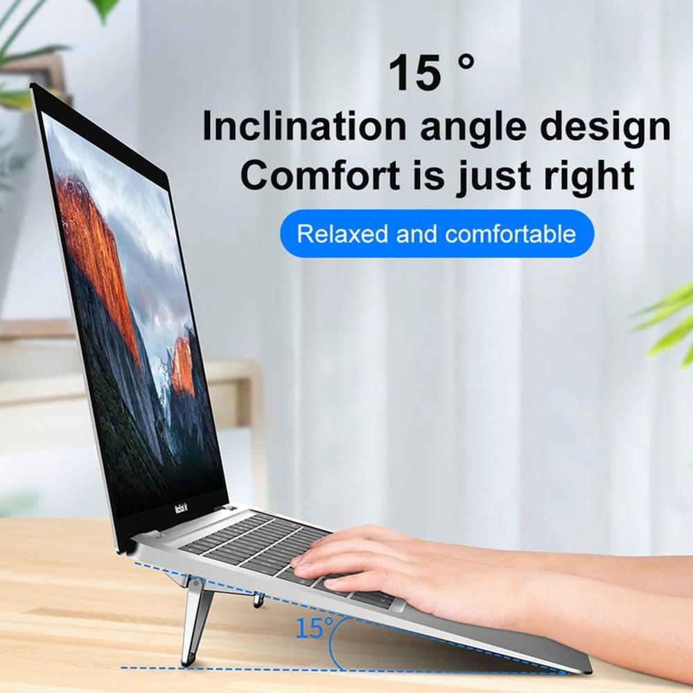Mini Metal Folding Portable Stand Compatible With Every Laptop, Keyboard - Color: Mix
