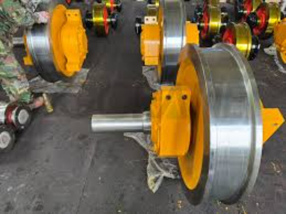 Crane Wheel Assembly - Color: Red Paint Coated