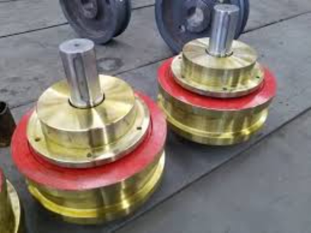 Crane Wheel Assembly - Color: Red Paint Coated