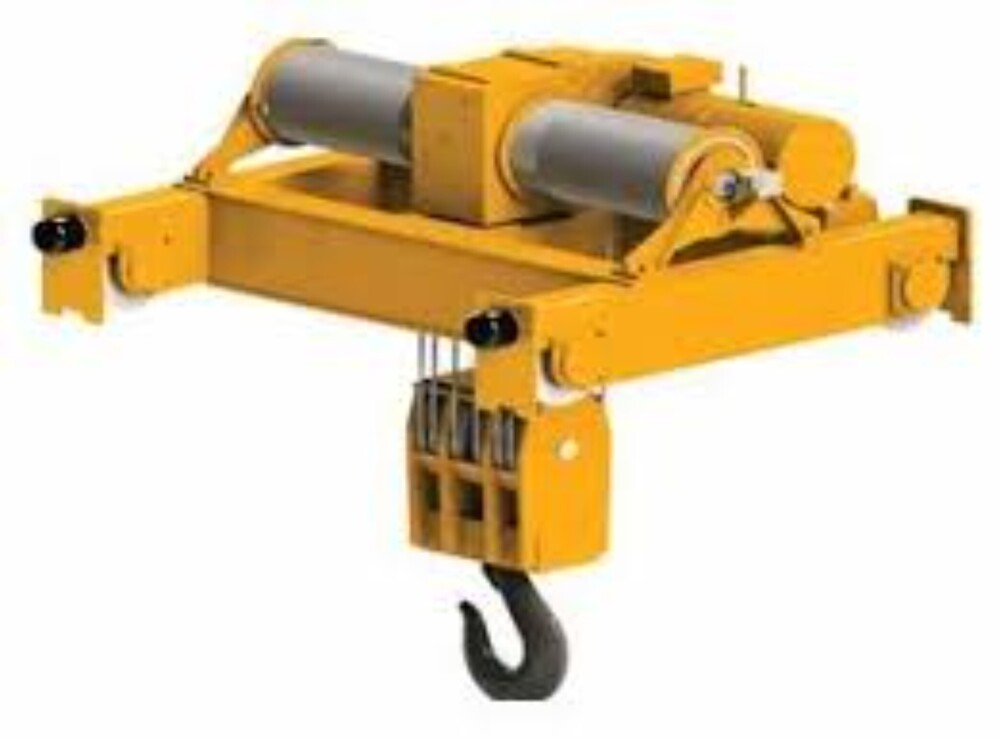 Crane Dg Eot Trolley - Various Sizes, Yellow Paint Coated Finish , Designed For Crane Applications With Weight Variance Per Model