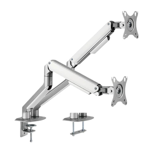 Gas Spring Dual Monitor Stand & Computer Monitor Arms Matte Black