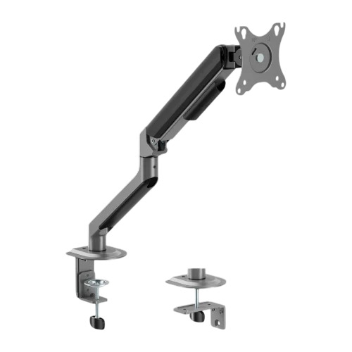 Gas Spring Single Monitor Arm - Space Grey - Ergonomic Monitor stand by Singularity India