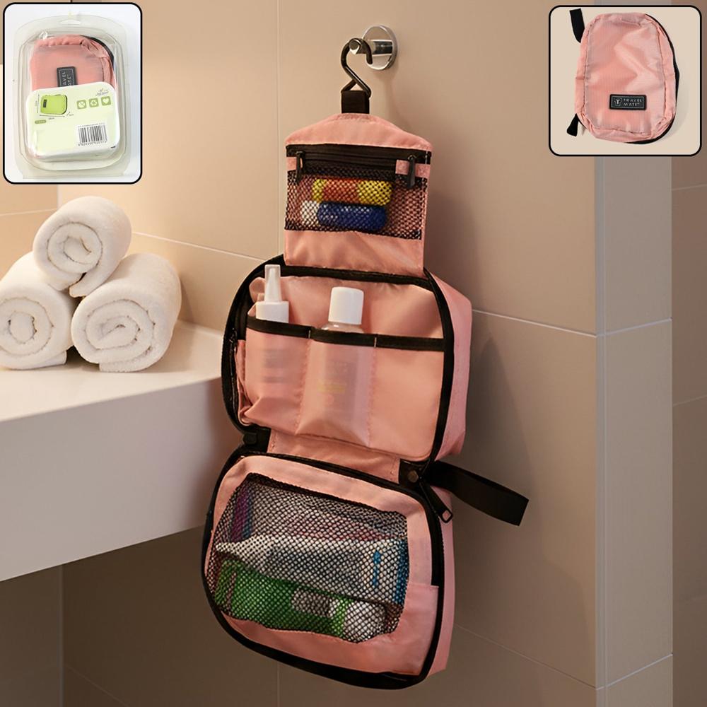 Premium Travel Mate Hanging Toiletry Bag (1 Pc) - Color: Mix