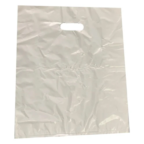 White Plastic D Cut Carry Bag